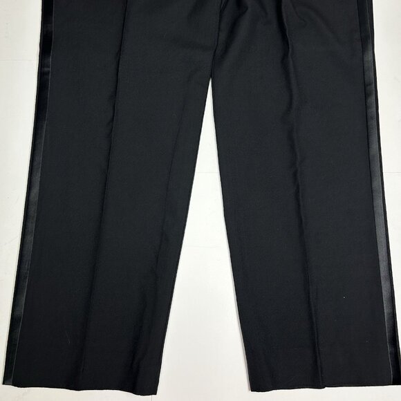 Stafford Mens Tuxedo Dress Pants Tag 38x32 100% New Wool Classic Pleated Front - Picture 6 of 9